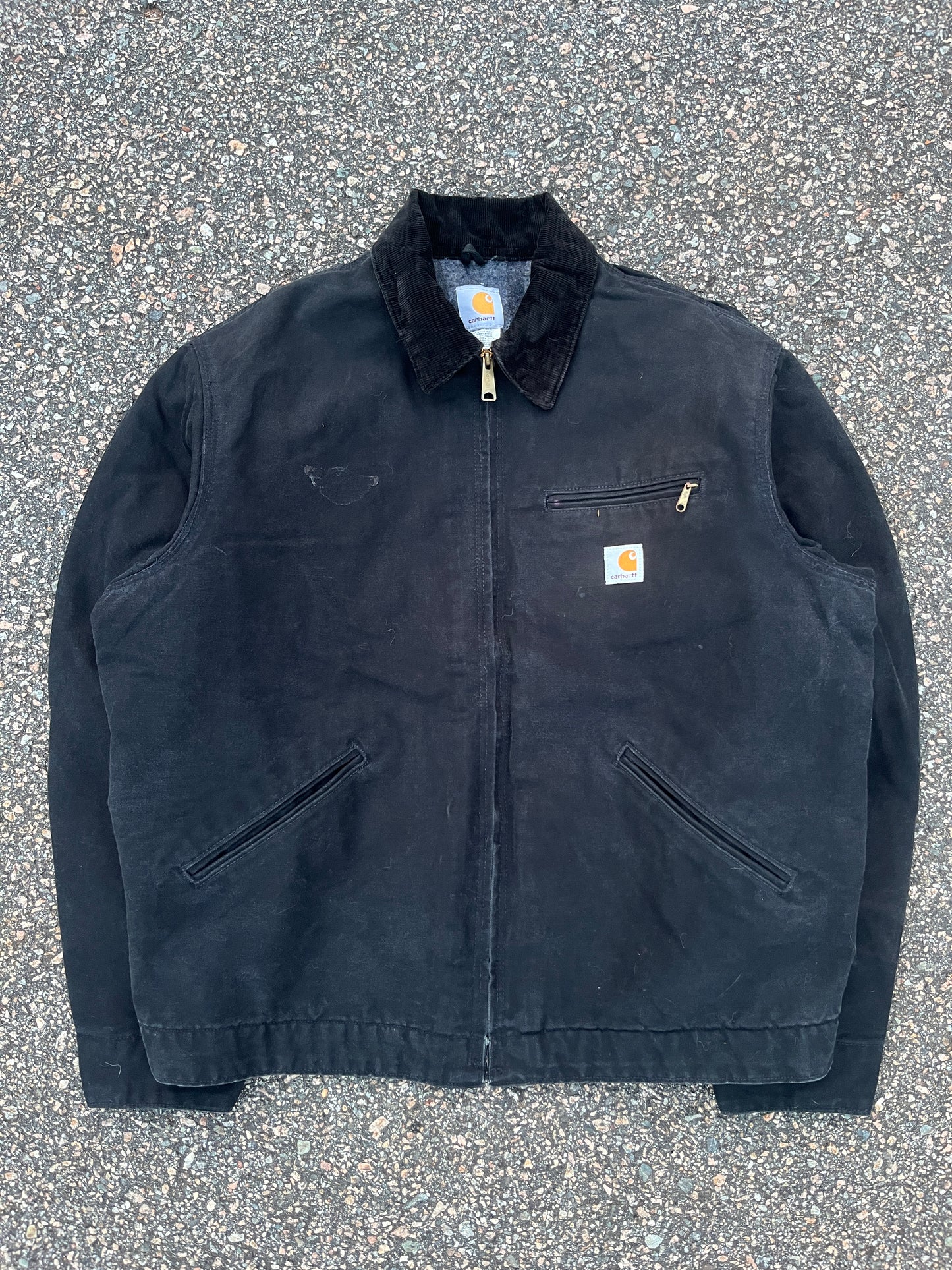 褪色黑色 Carhartt Detroit 夹克 - 宽松 L-XL