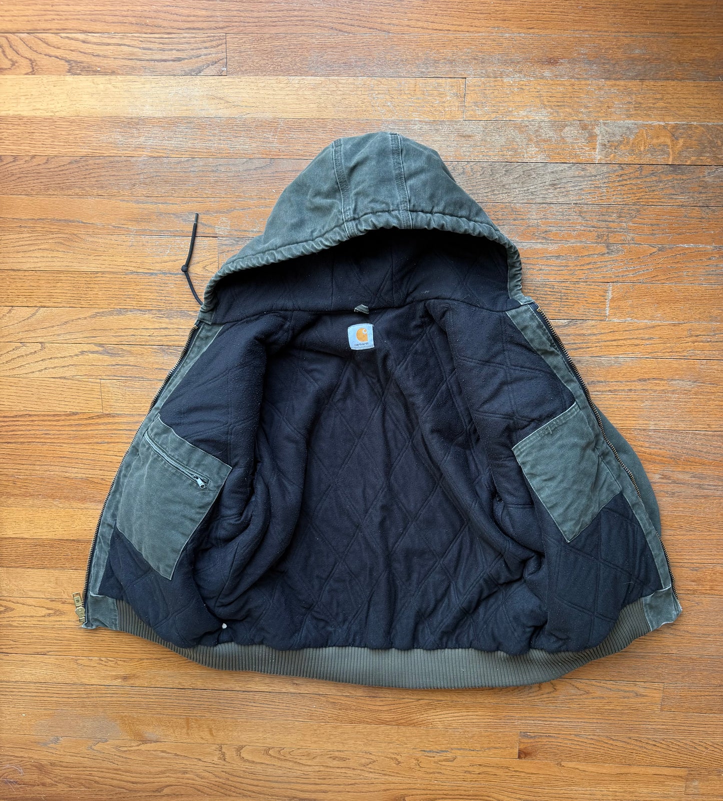 Faded Olive Green Carhartt Active Jacket - Large