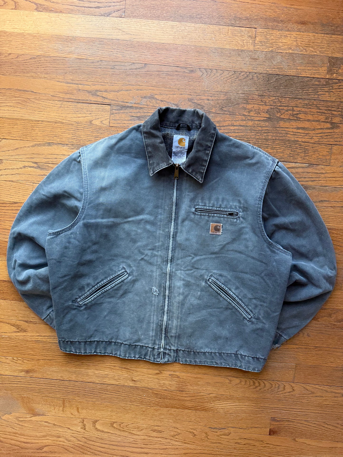 Faded Petrol Blue Carhartt Detroit Jacket - XL