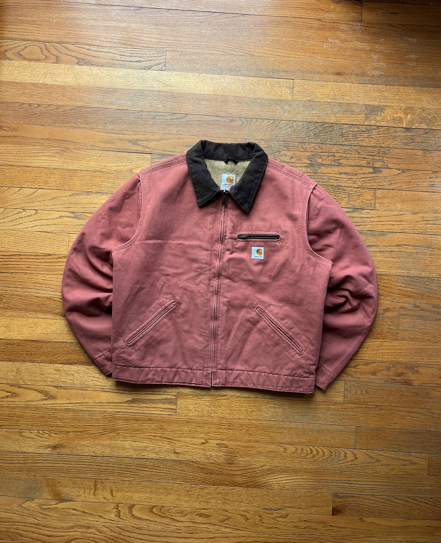 Faded Vintage Rose Carhartt Detroit Jacket - Medium