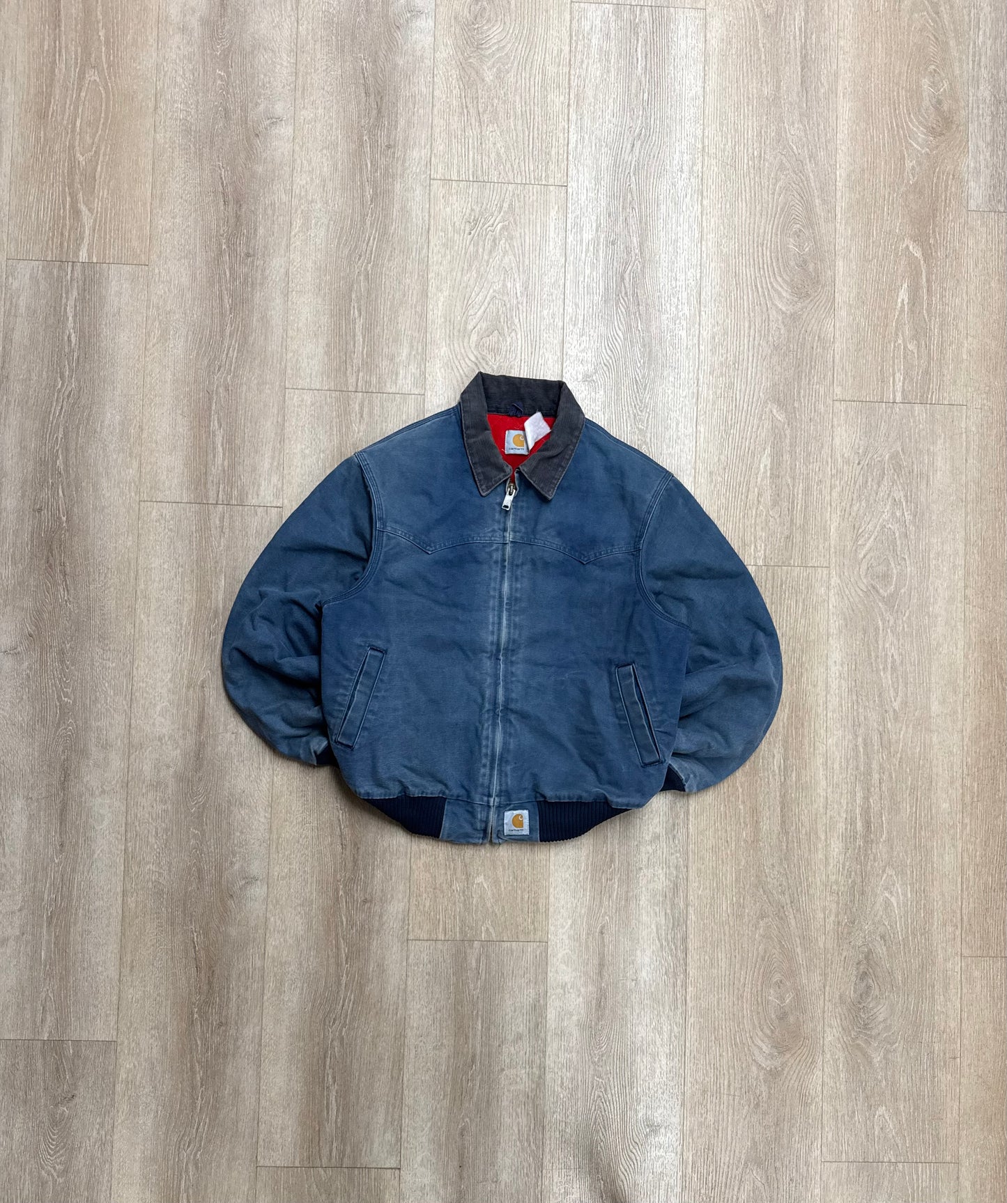 Faded Navy Blue Carhartt Santa Fe Jacket - Fits M-L