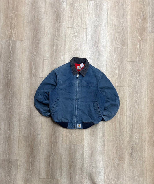 Faded Navy Blue Carhartt Santa Fe Jacket - Fits M-L