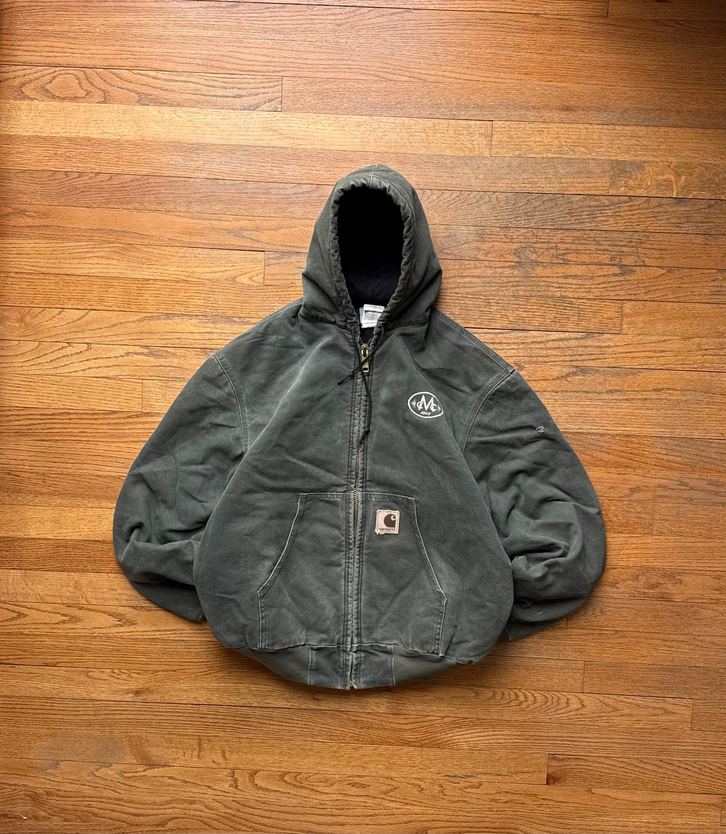 Faded Olive Green Carhartt Active Jacket - Large