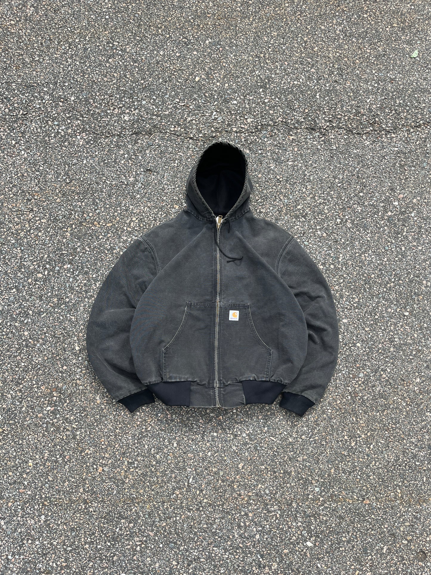 Faded Black Carharrt Active Jacket - Boxy Medium