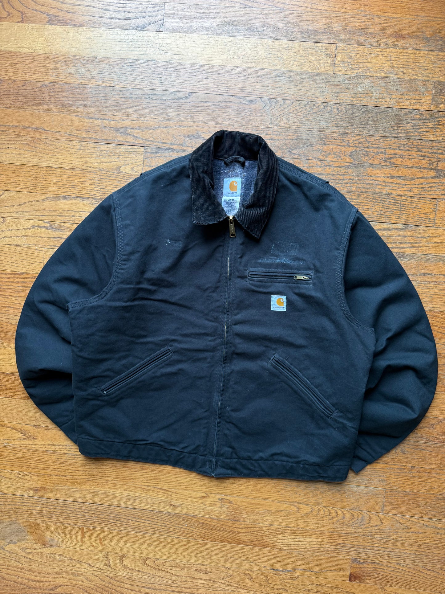 Faded Black Carhartt Detroit Jacket - Large