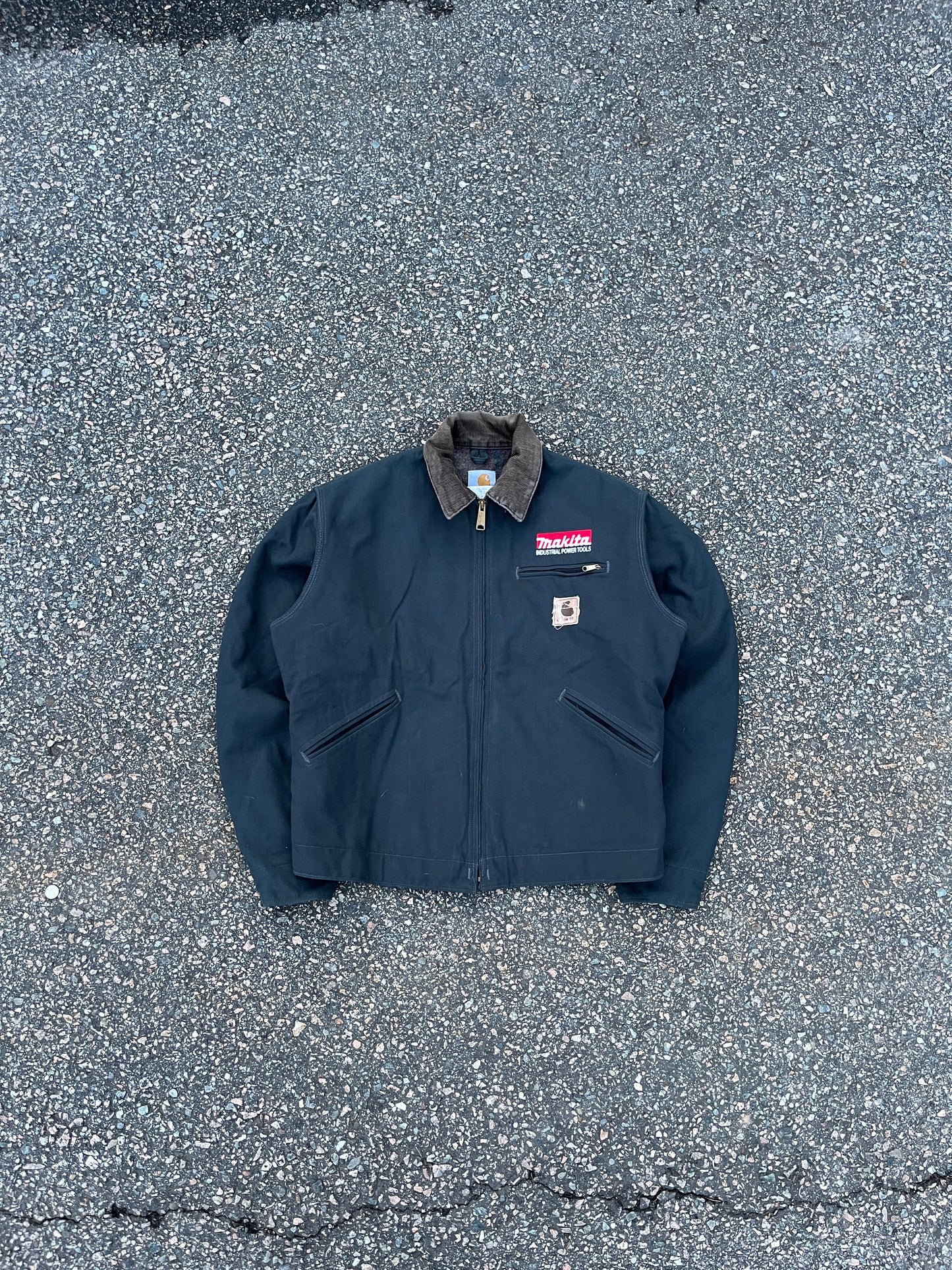 Faded Charcoal Black Carhartt Detroit Jacket - Medium