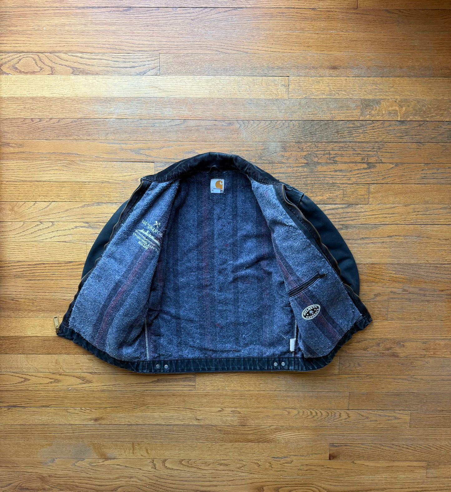 Faded Black Carhartt Detroit Jacket - Medium