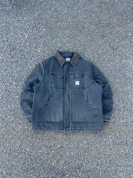 Faded n Distressed Black Carhartt Arctic Style Jacket - Boxy XL-2XL