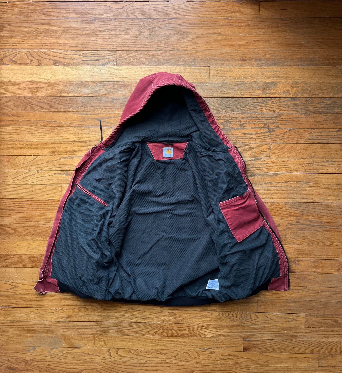 Faded Dark Red Carhartt Active Jacket - XL