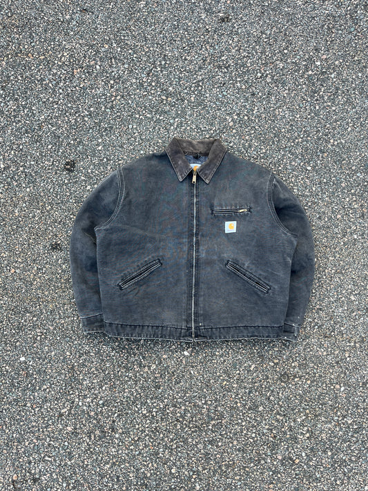 Faded Black Carhartt Detroit Jacket - Boxy L-XL