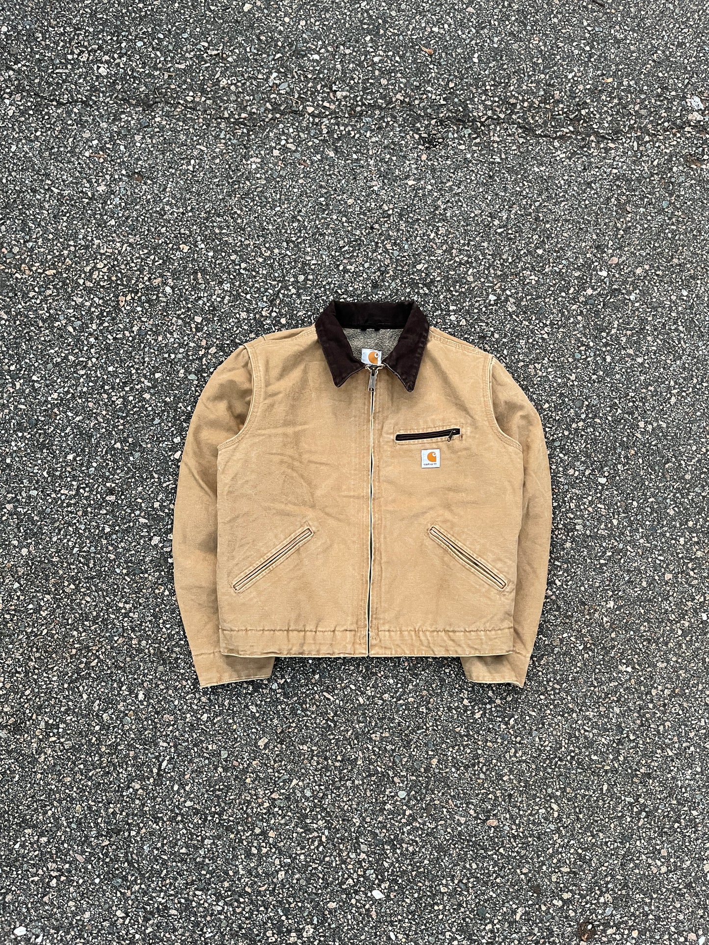 褪色棕色 Carhartt Detroit 夹克 - 小码