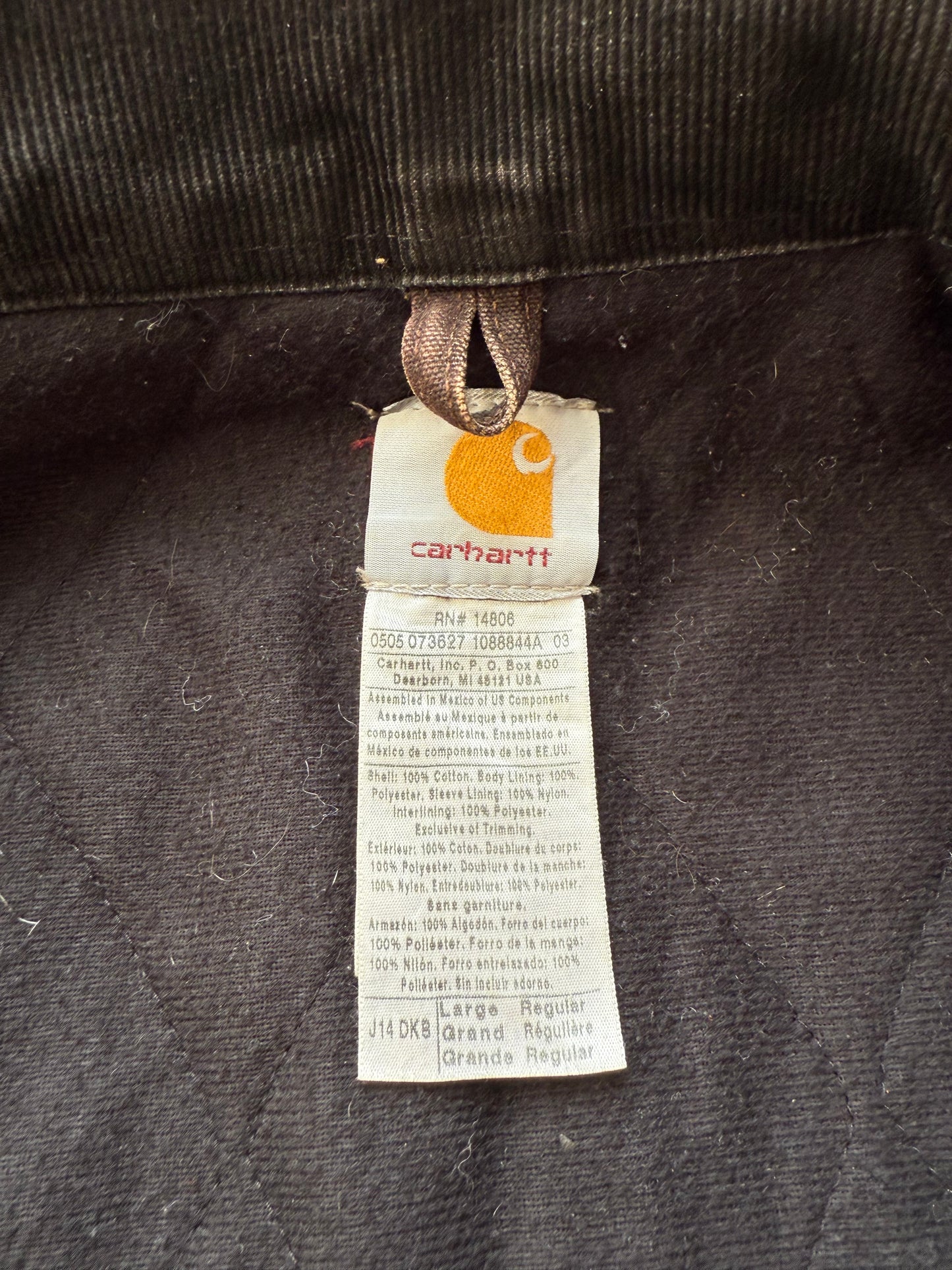 Faded Dark Brown Carhartt Santa Fe Jacket - Large