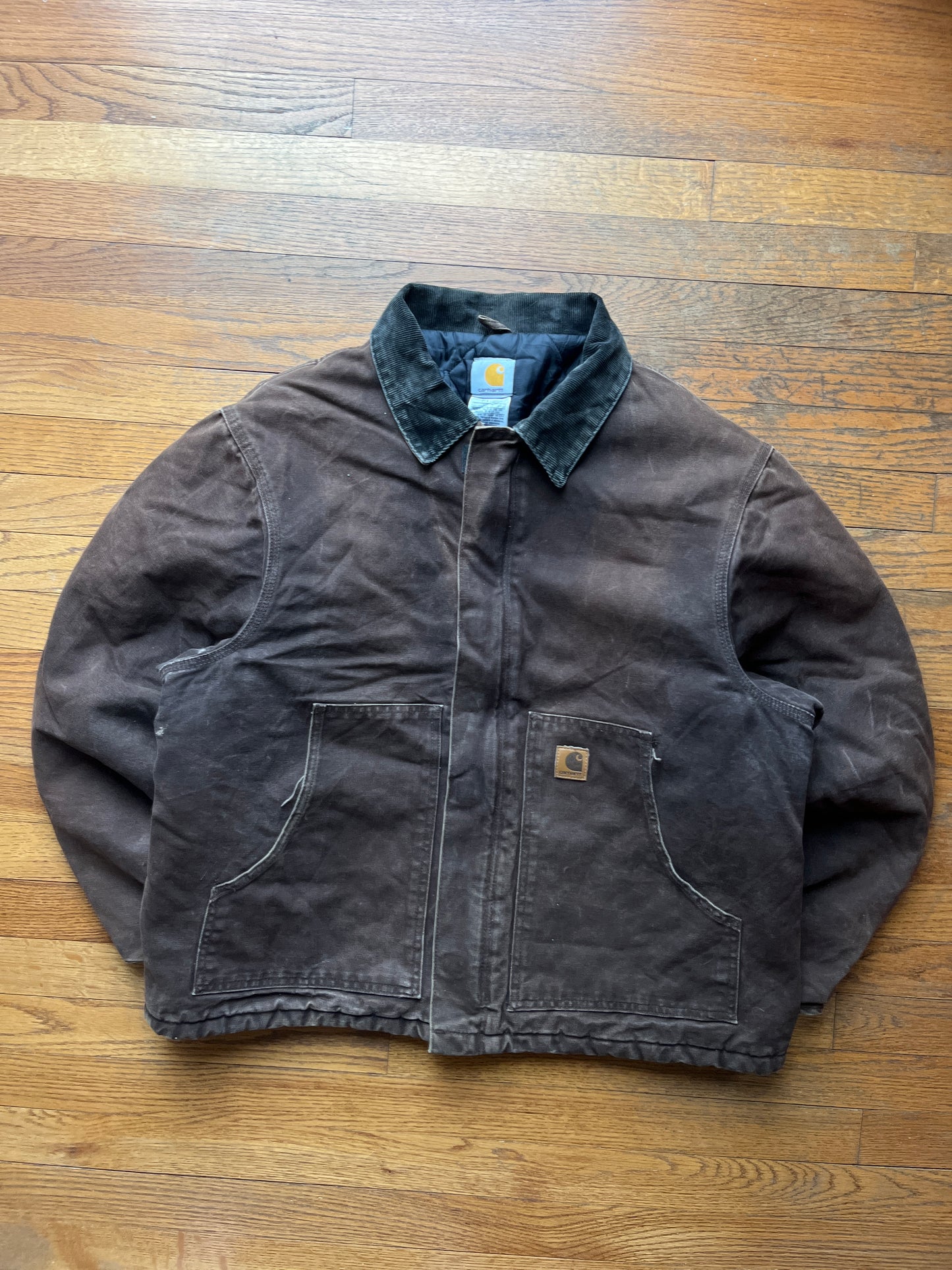 Faded Dark Brown Carhartt Arctic Jacket - XL