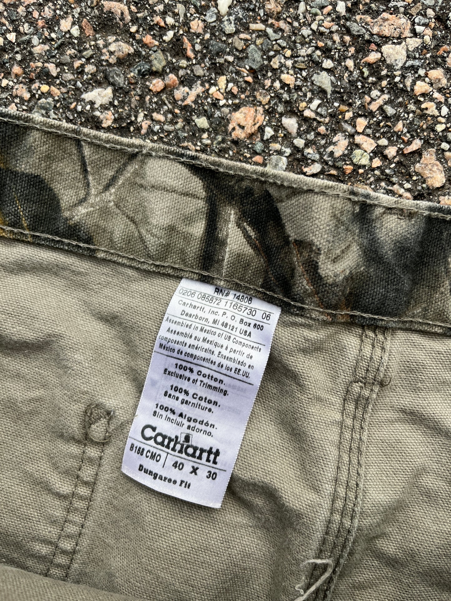 褪色 Realtree Carhartt 木匠裤 - 39 x 29.5