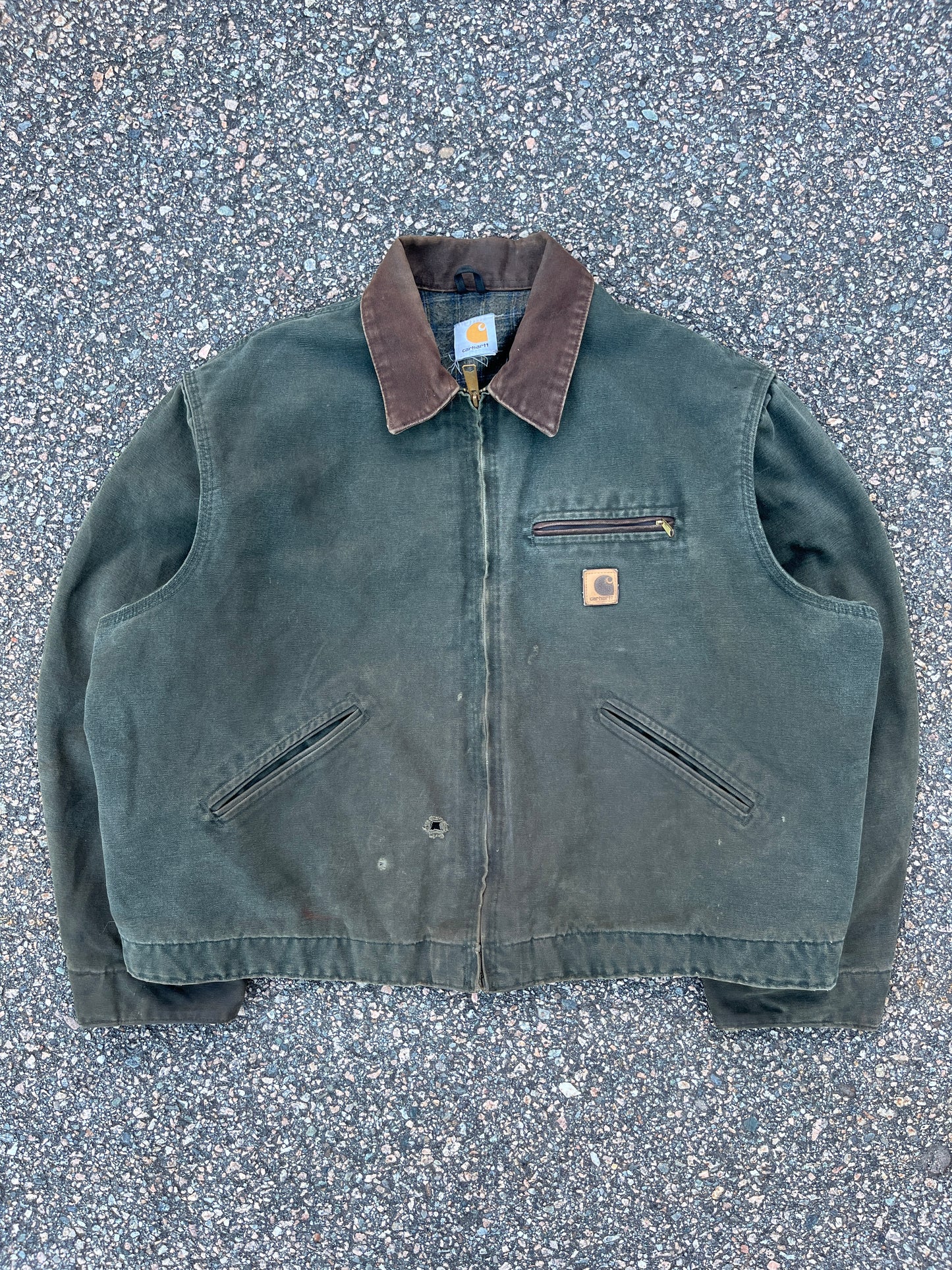 Faded Olive Green Carhartt Detroit Jacket - Boxy XL