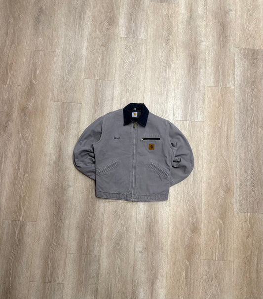 Faded Cement Grey Carhartt Detroit Jacket - Medium