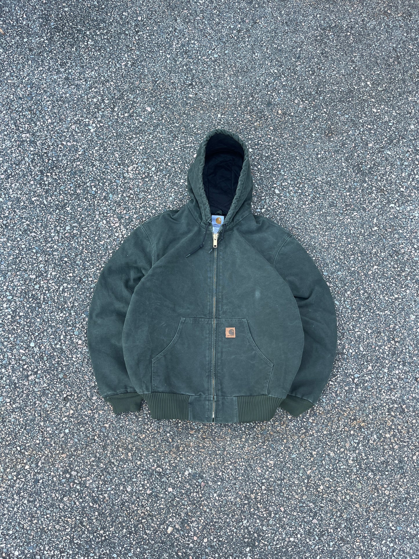 褪色橄榄绿色 Carhartt 运动夹克 - 中号