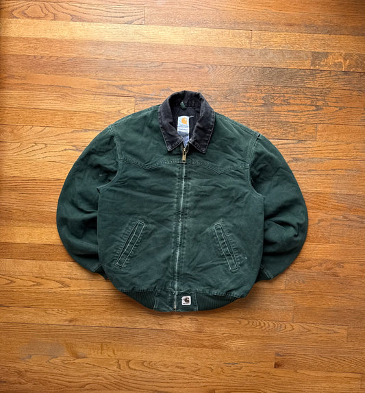Faded Spruce Green Carhartt Santa Fe Jacket - Medium