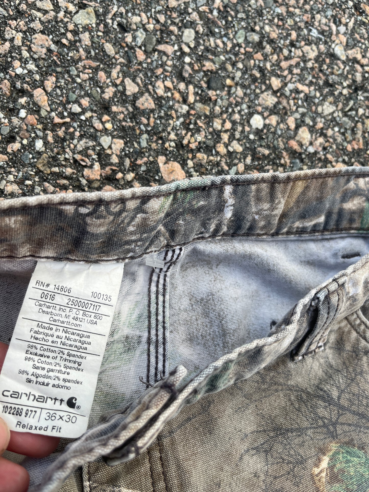 褪色 Realtree Carhartt 木匠裤 - 34 x 28