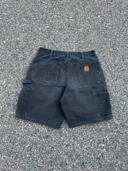 Faded n Distressed Black Carhartt Shorts - 30