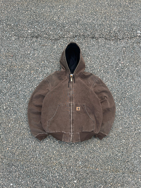 褪色栗棕色 Carhartt 运动夹克 - 大号