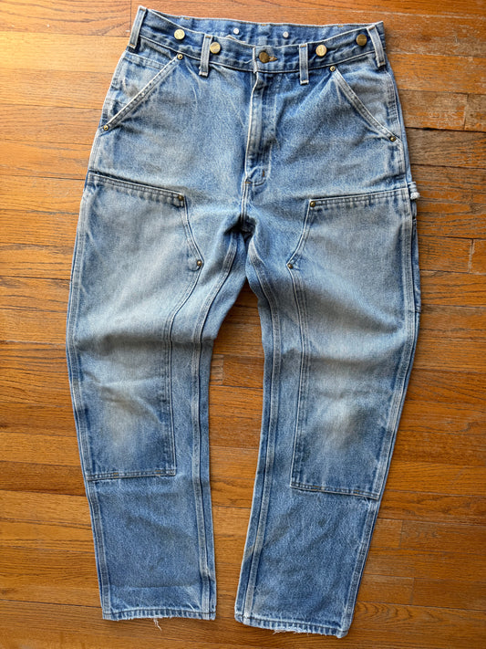 Faded Denim Carhartt Double Knee Pants - 32 x 32