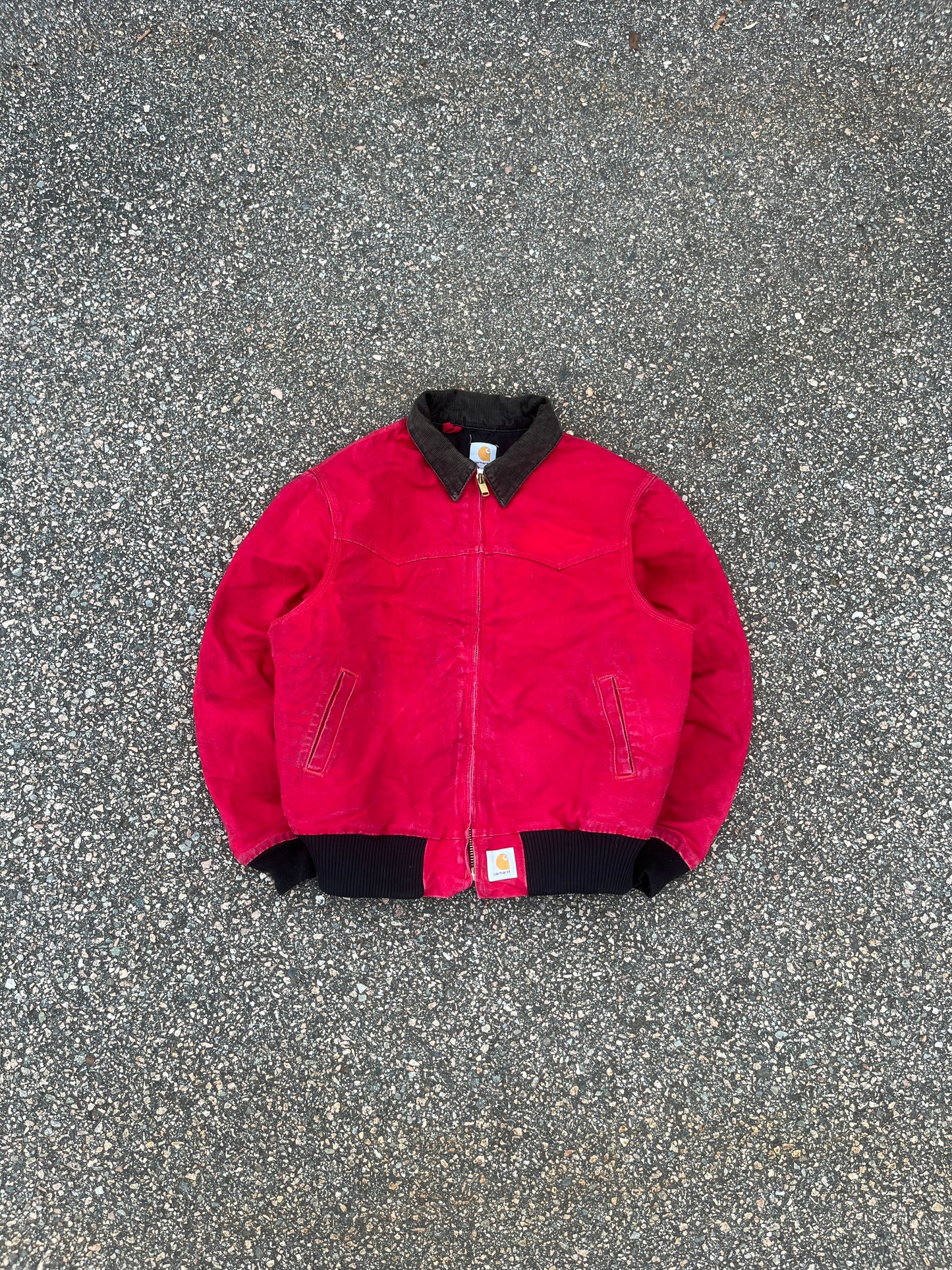 Faded Strawberry Red Carhartt Santa Fe Jacket - Large