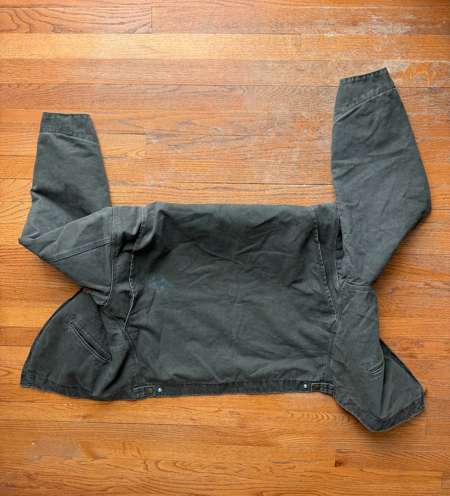 Faded Olive Green Carhartt Detroit Jacket - Boxy L-XL