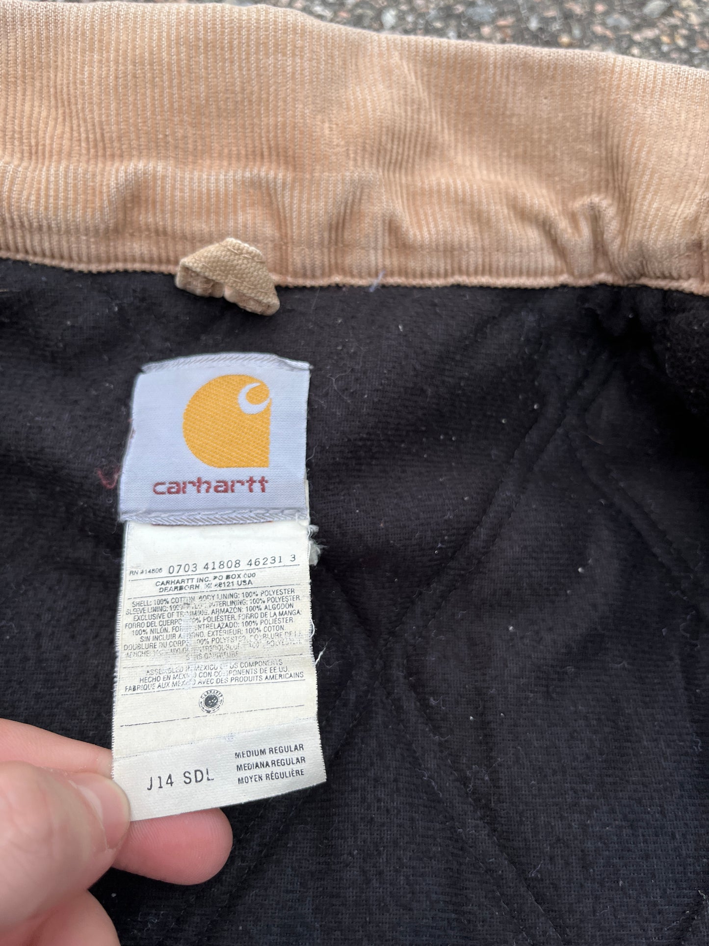 Faded Beige Carhartt Santa Fe Jacket - Medium