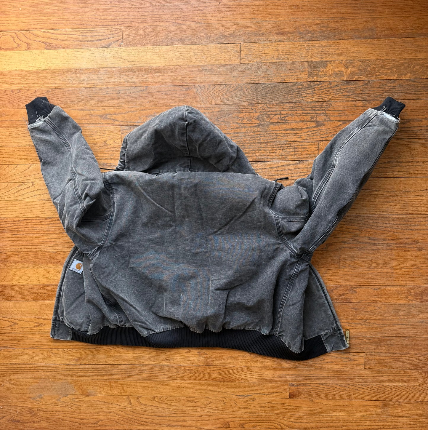 Faded Black Carhartt Active Jacket - Large