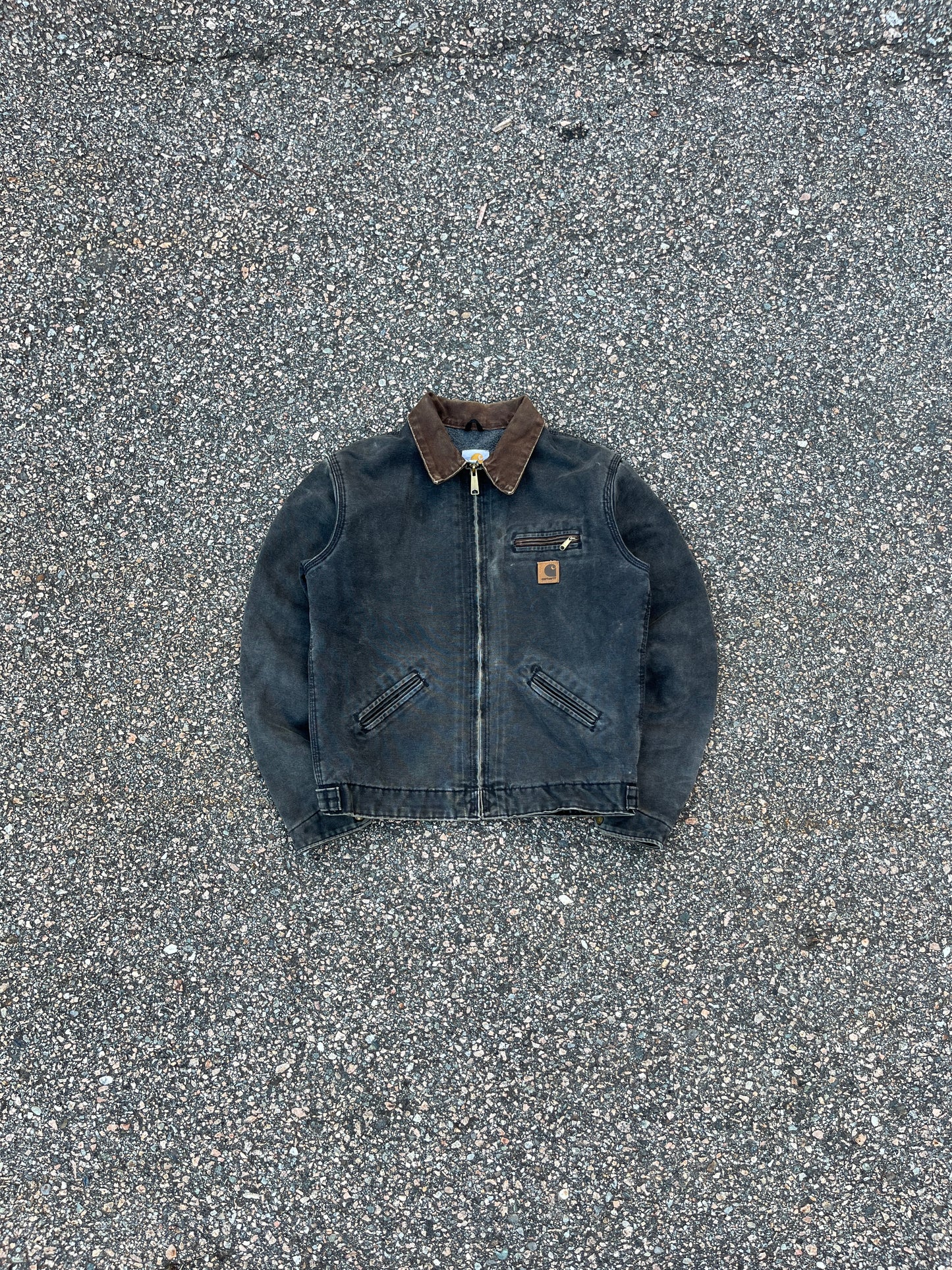 褪色黑色 Carhartt Detroit 夹克 - 小码