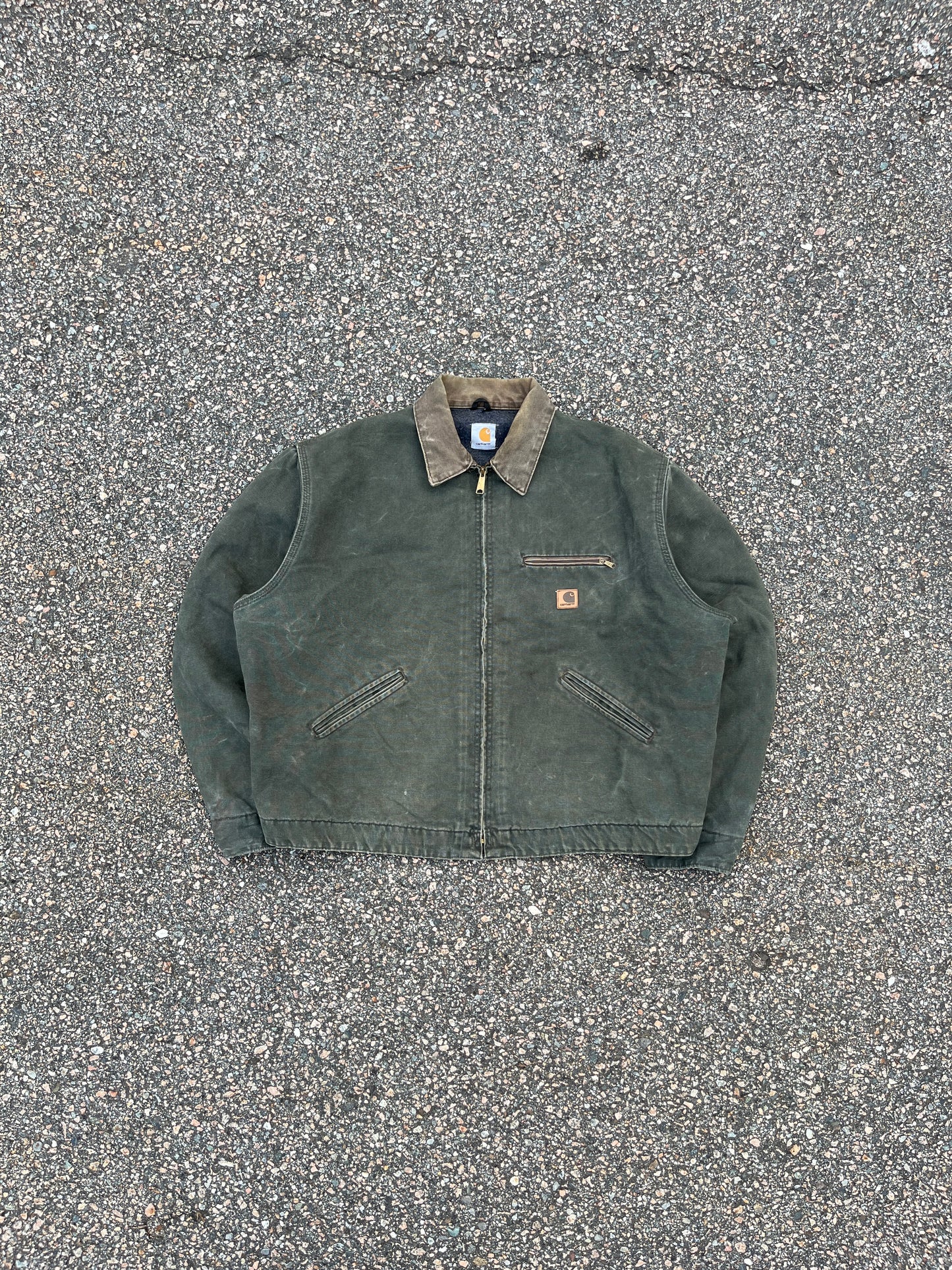 褪色橄榄绿色 Carhartt Detroit 夹克 - Boxy 2XL