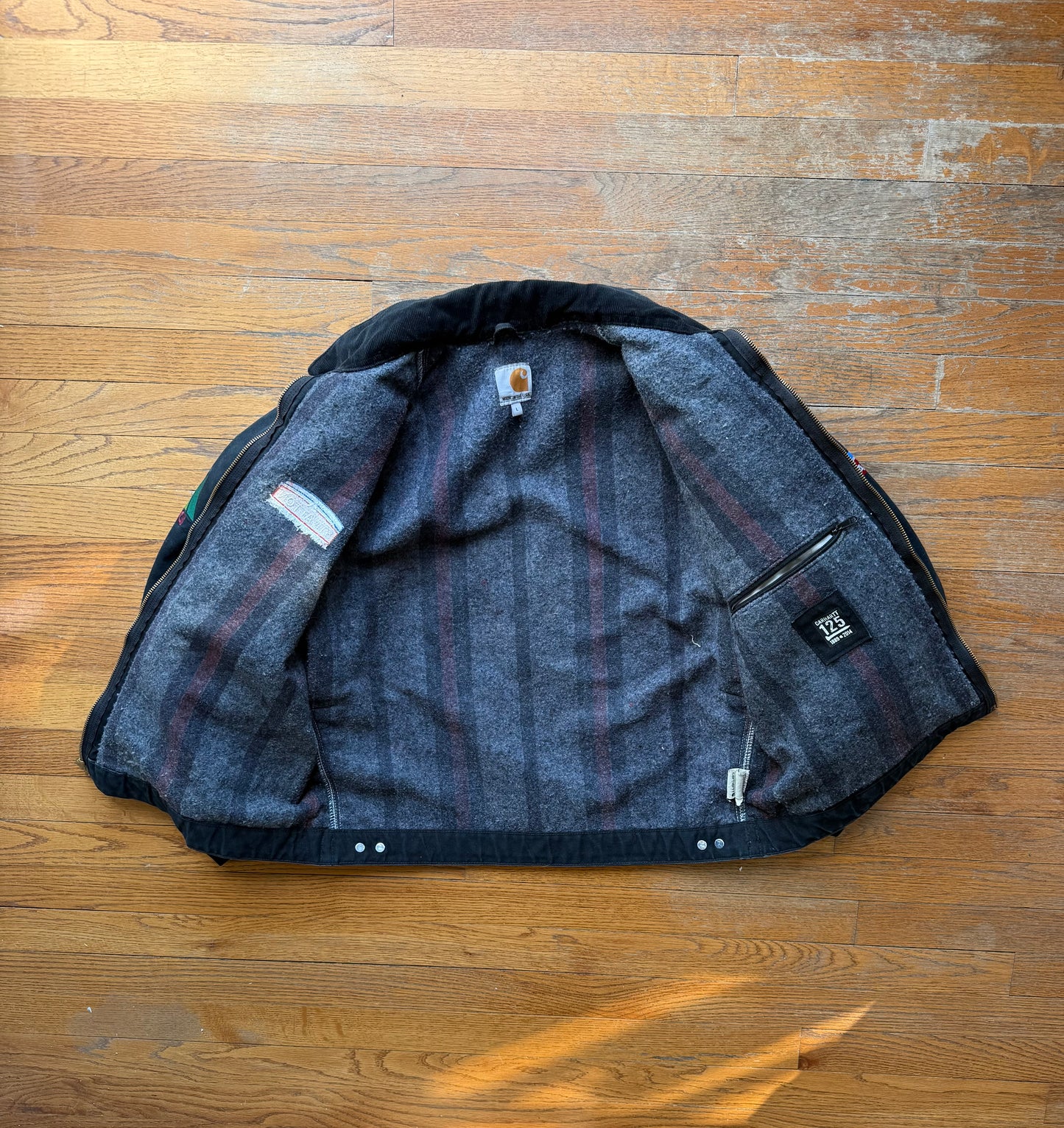 Faded Black Carhartt Detroit Jacket - Large