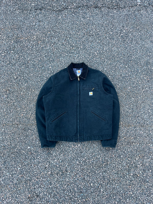 褪色黑色 Carhartt Detroit 夹克 - 宽松 L-XL