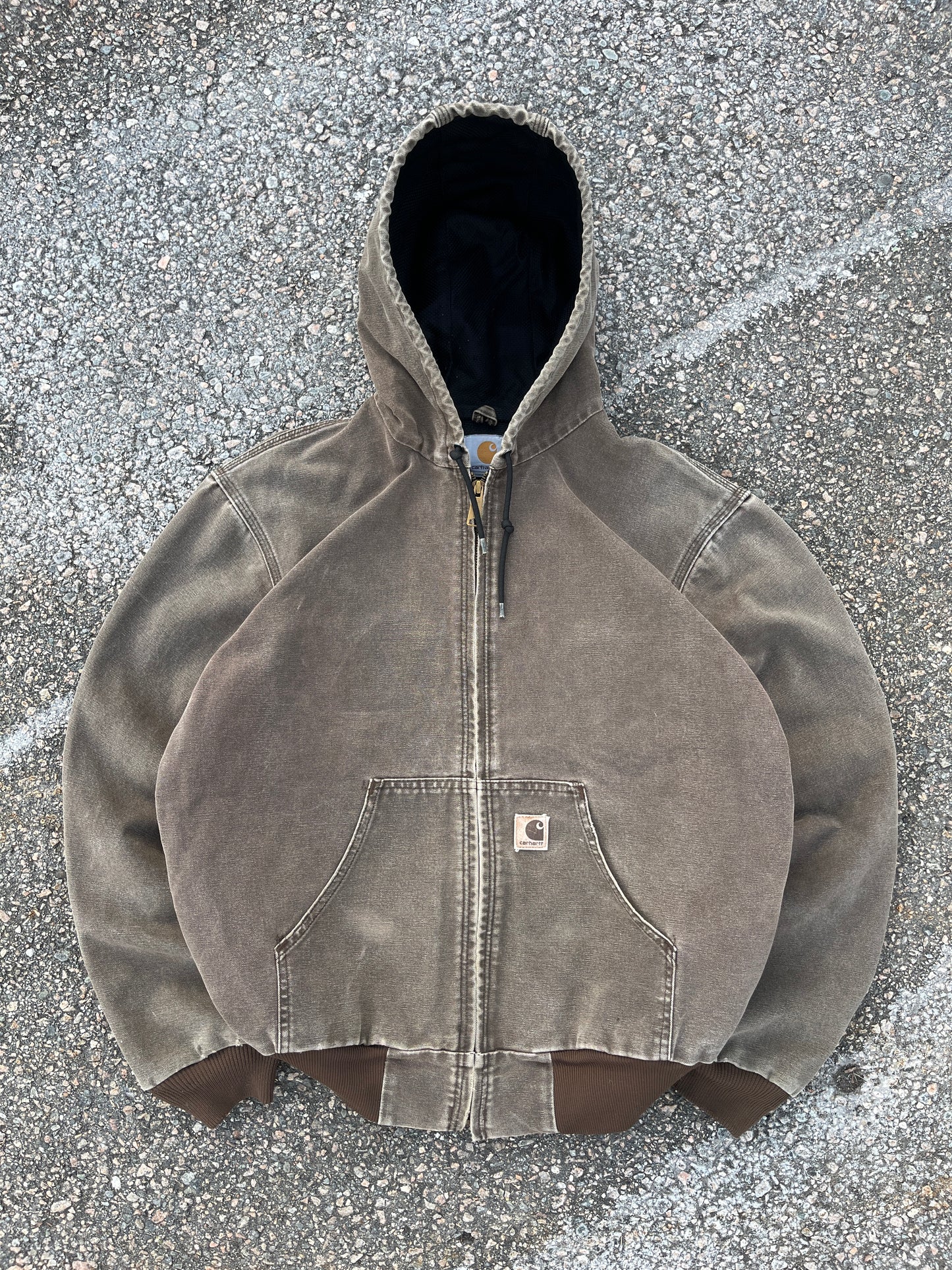 褪色栗棕色 Carhartt 运动夹克 - 中号