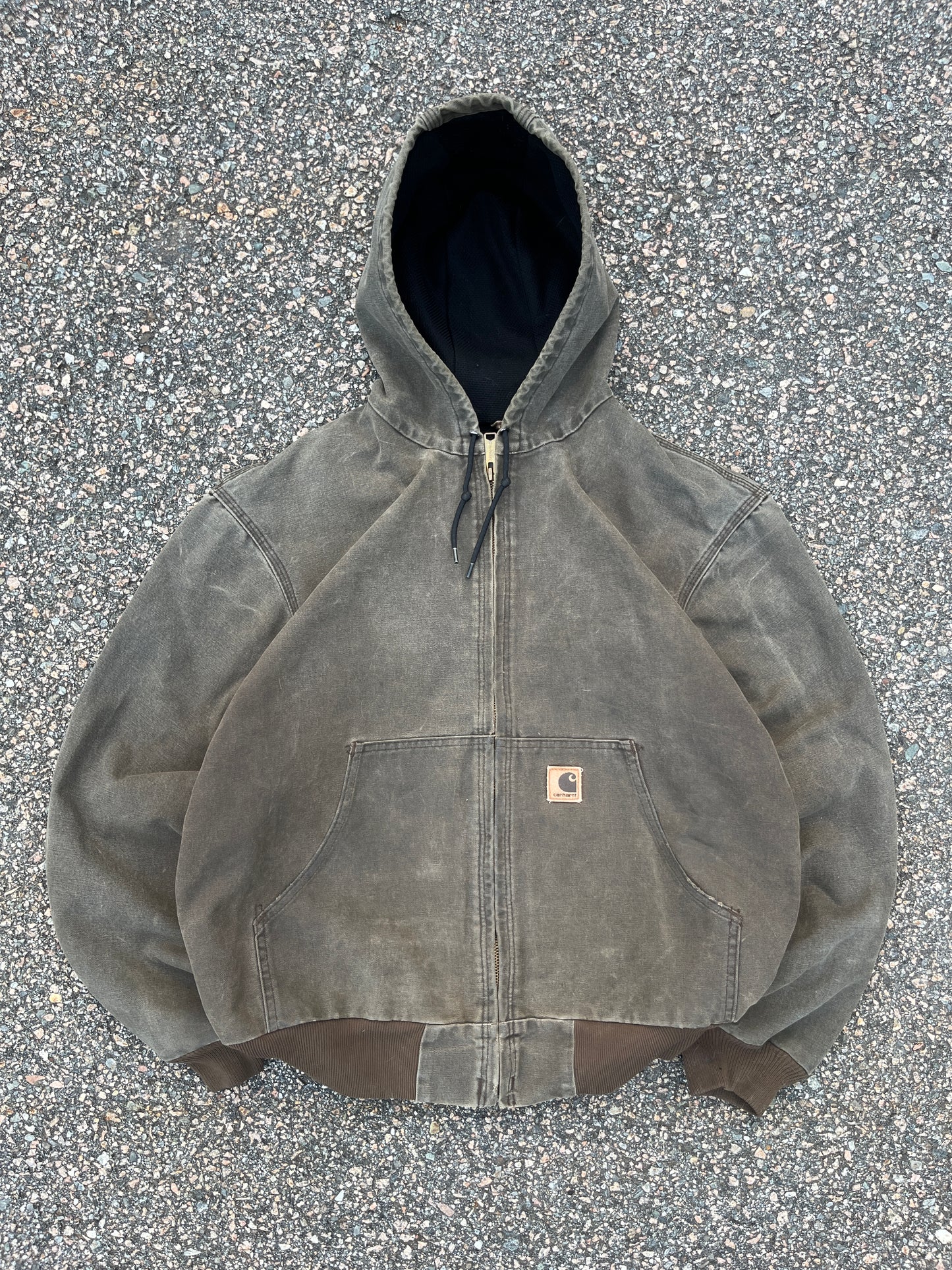 褪色栗棕色 Carhartt 运动夹克 - 中号宽松款