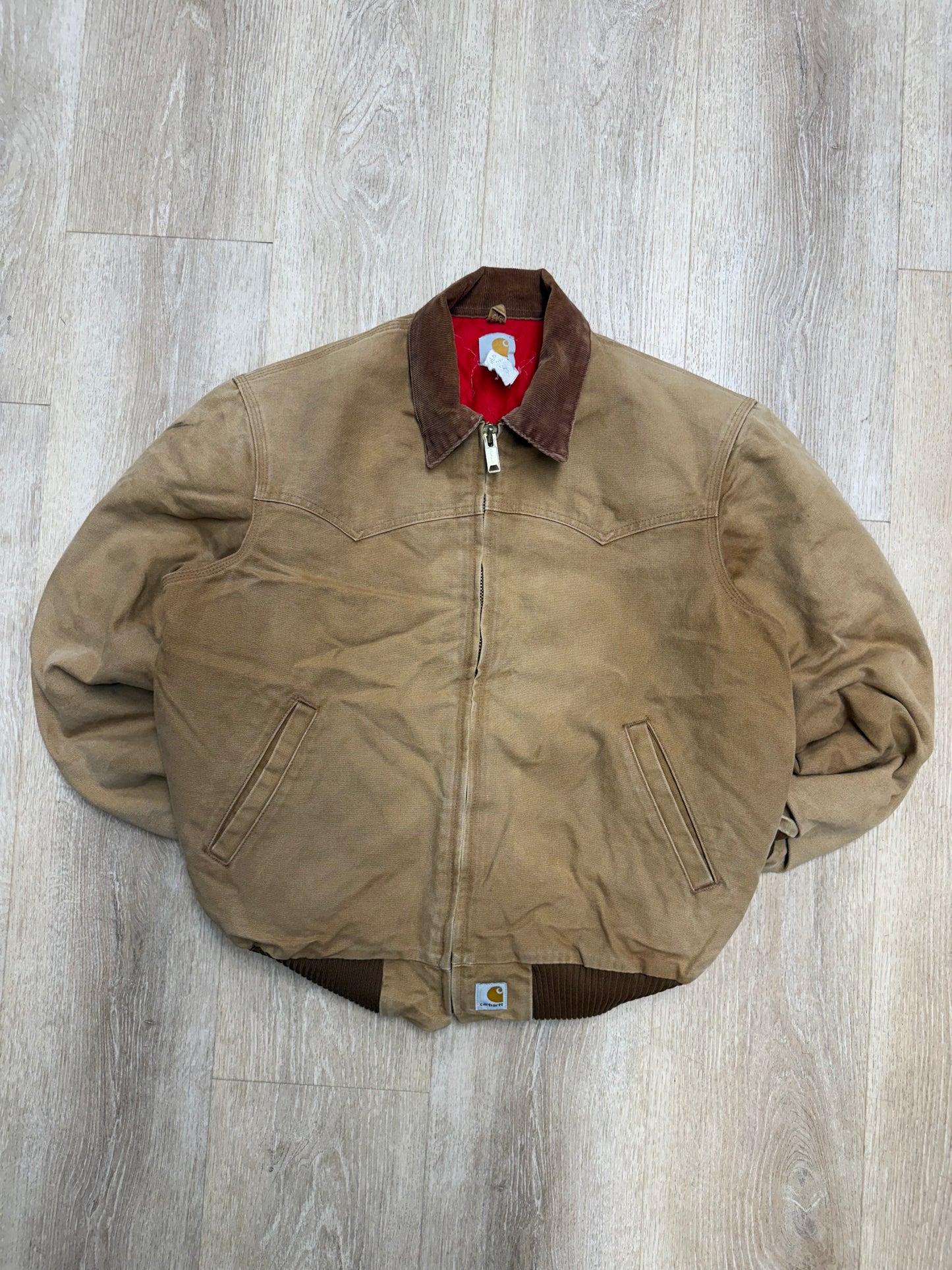 Faded Brown Carhartt Santa Fe Jacket - Large