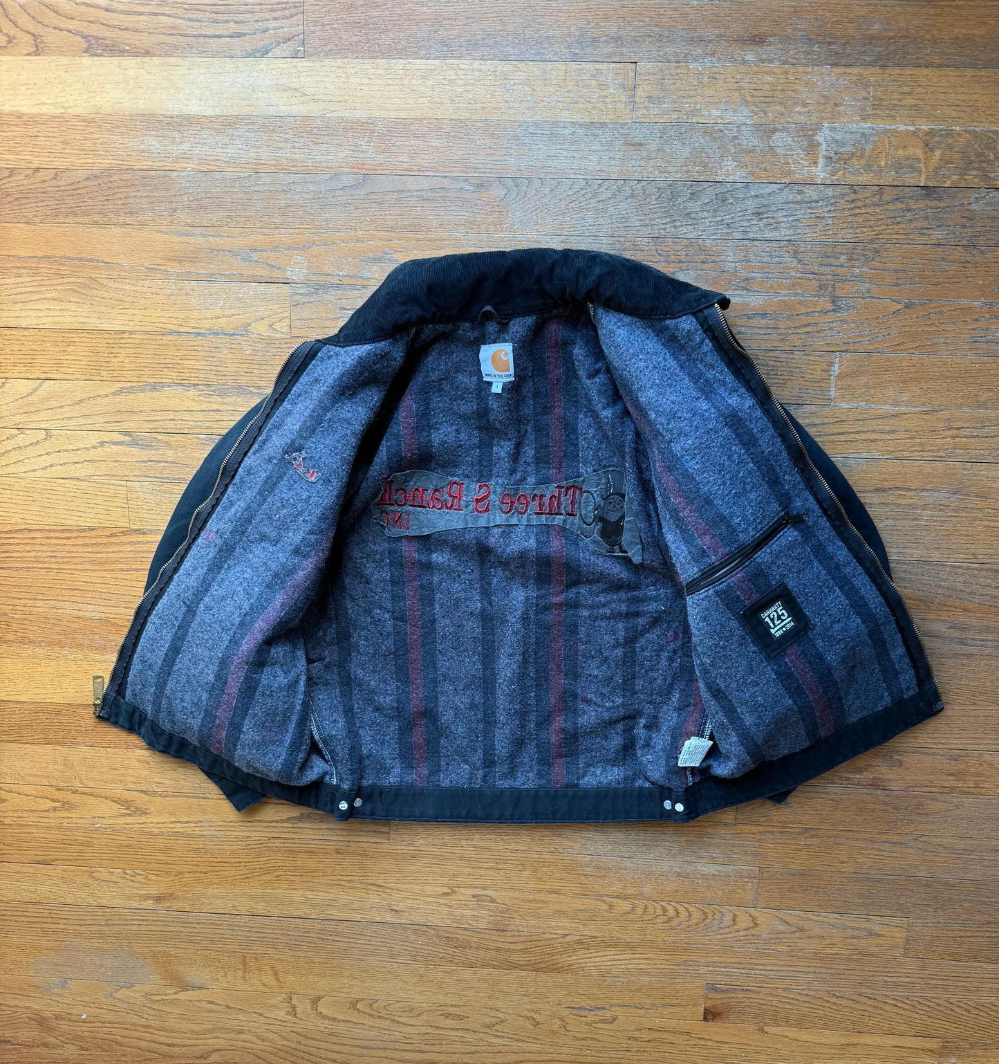 Faded Black Carhartt Detroit Jacket - Boxy Medium