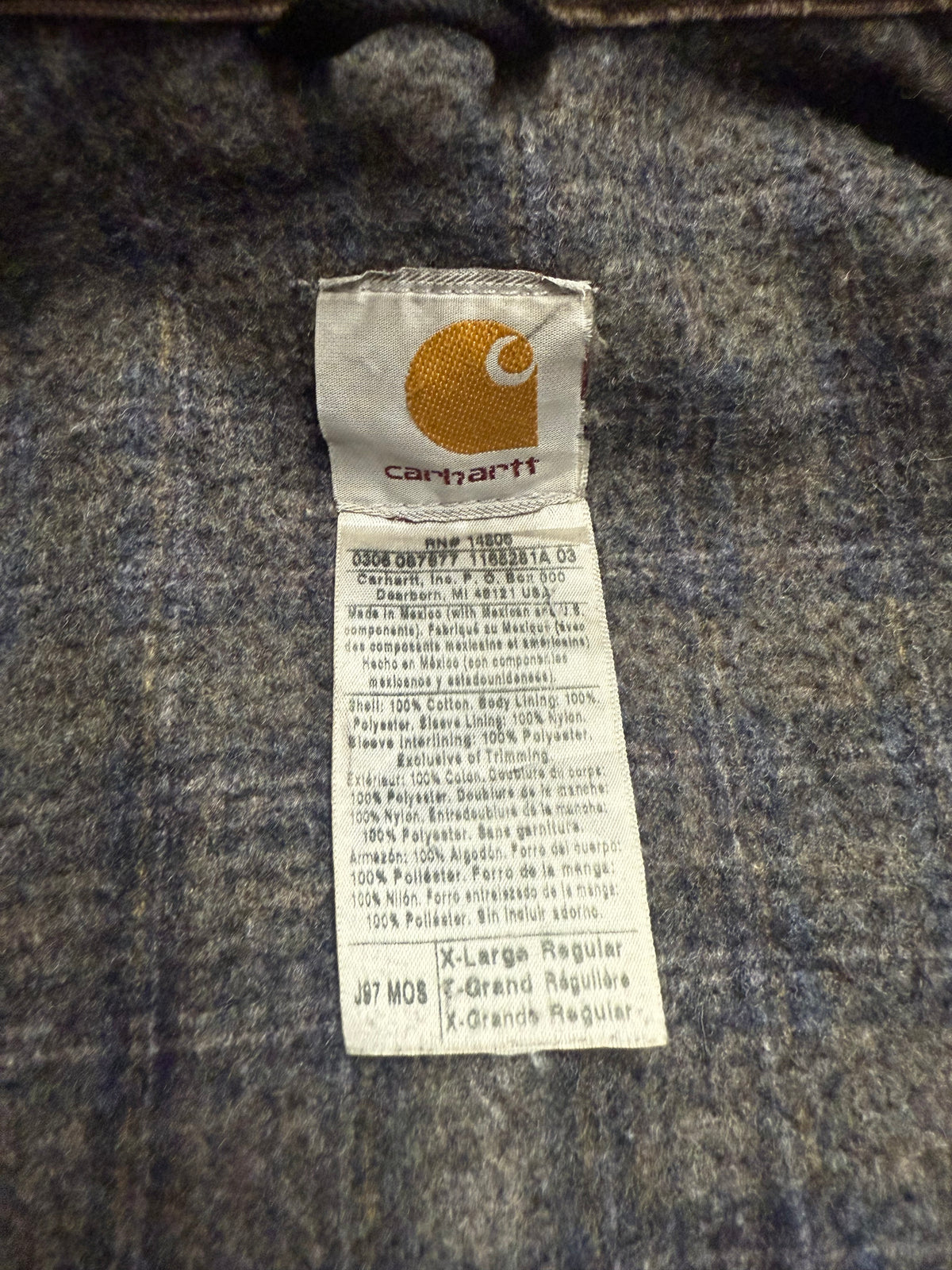 Faded Olive Green Carhartt Detroit Jacket - Boxy L-XL