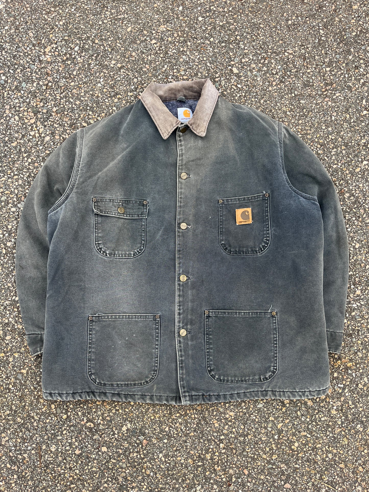 Faded Petrol Blue Carhartt Chore Jacket - XL