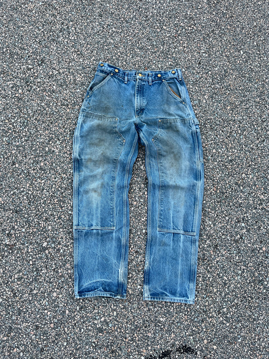 Faded Denim Carhartt Double Knee Pants - 33 x 33