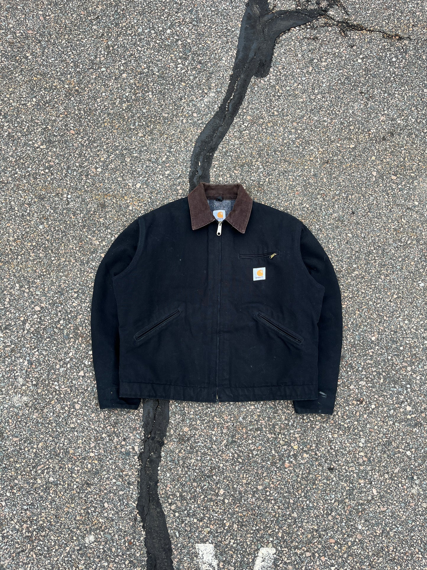 Faded Black Carhartt Detroit Jacket - Boxy Medium