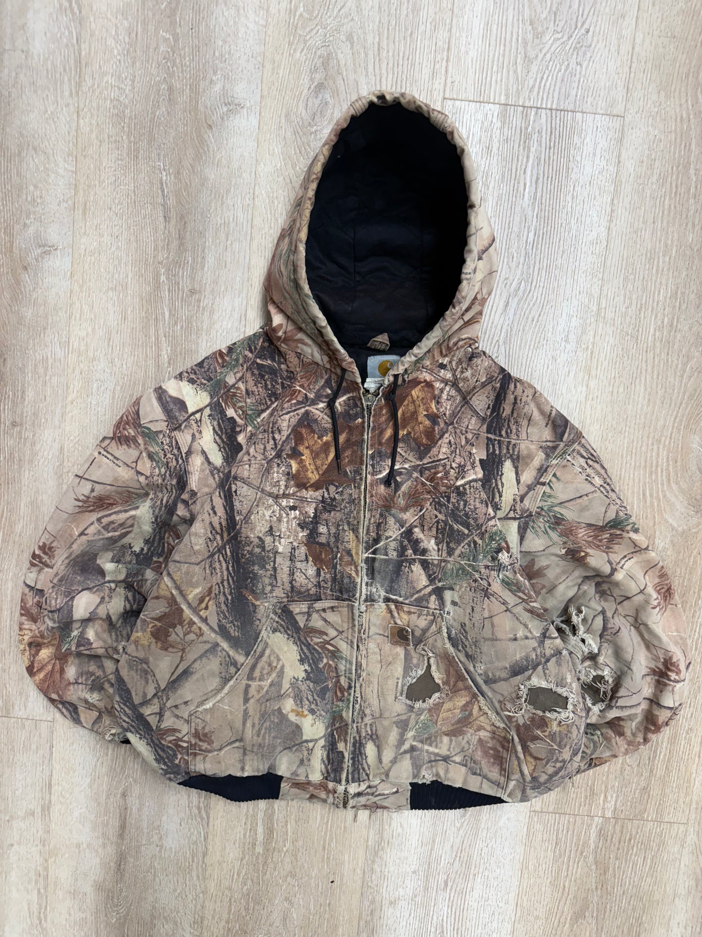 Distressed n Patched Realtree Carhartt Active Jacket - Medium