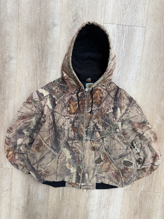 Distressed n Patched Realtree Carhartt Active Jacket - Medium