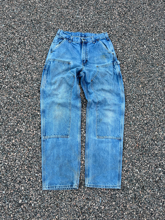 Faded Denim Carhartt Double Knee Pants - 31 x 32