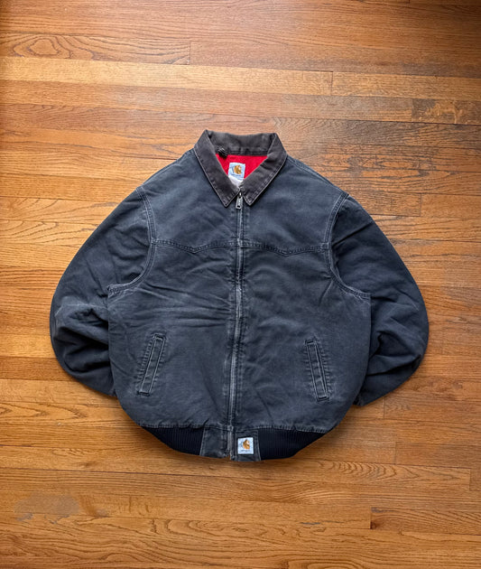 Faded Black Carhartt Santa Fe Jacket - XL