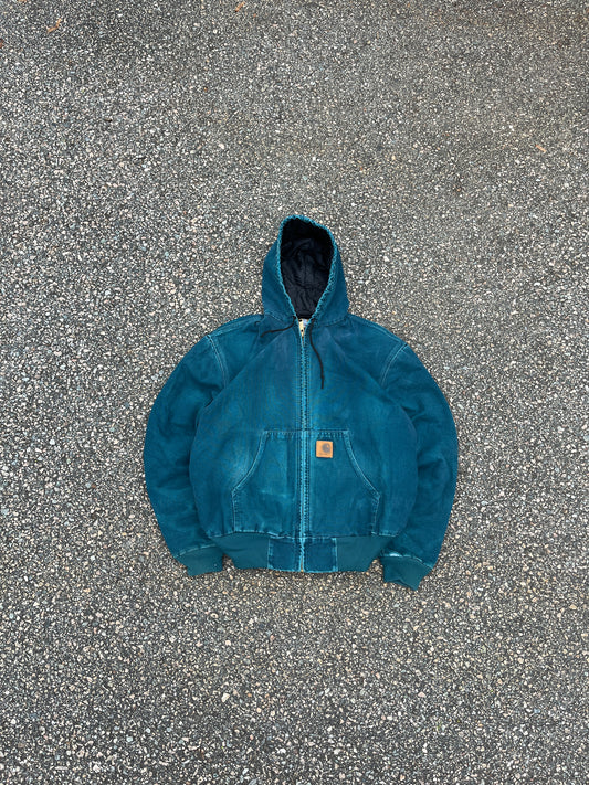 褪色水蓝色 Carhartt 运动夹克 - 中号