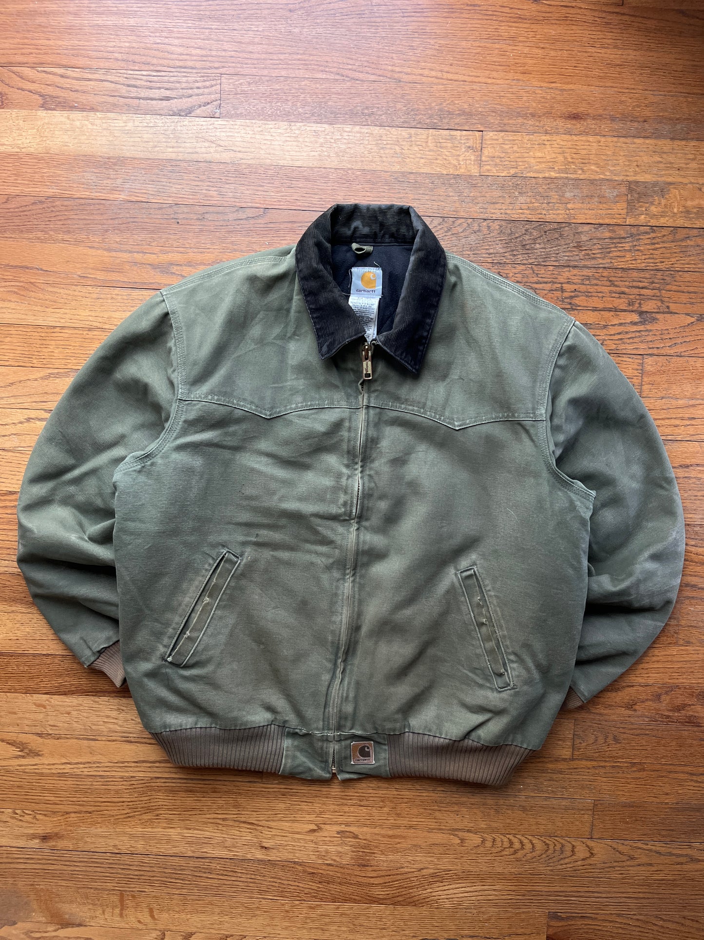 Faded Olive Green Carhartt Santa Fe Jacket - XL