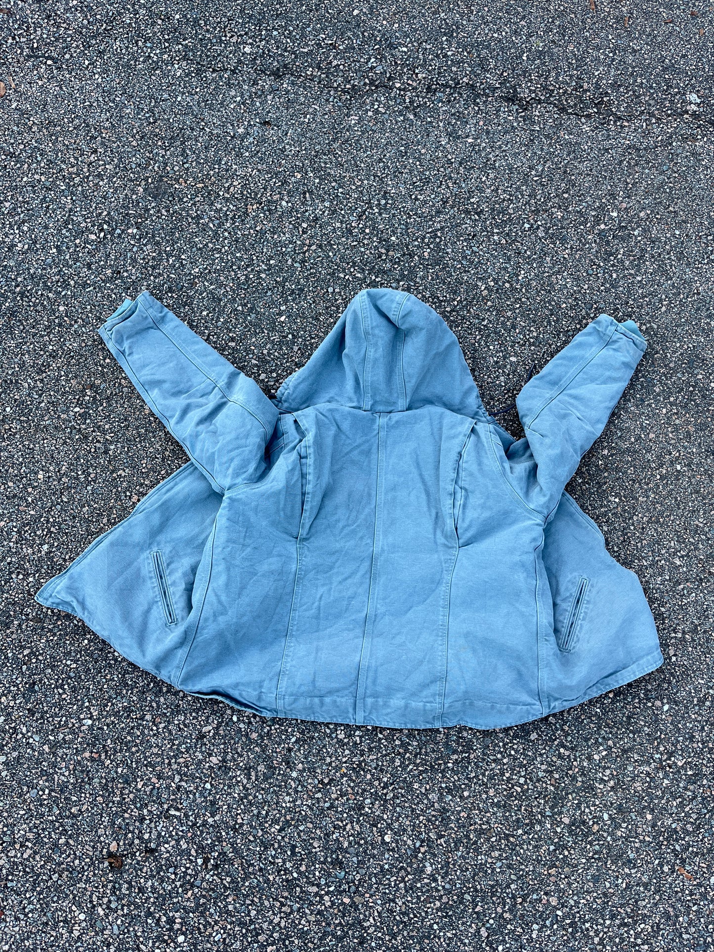 Faded Sky Blue Carhartt Sherpa Lined Jacket - Large