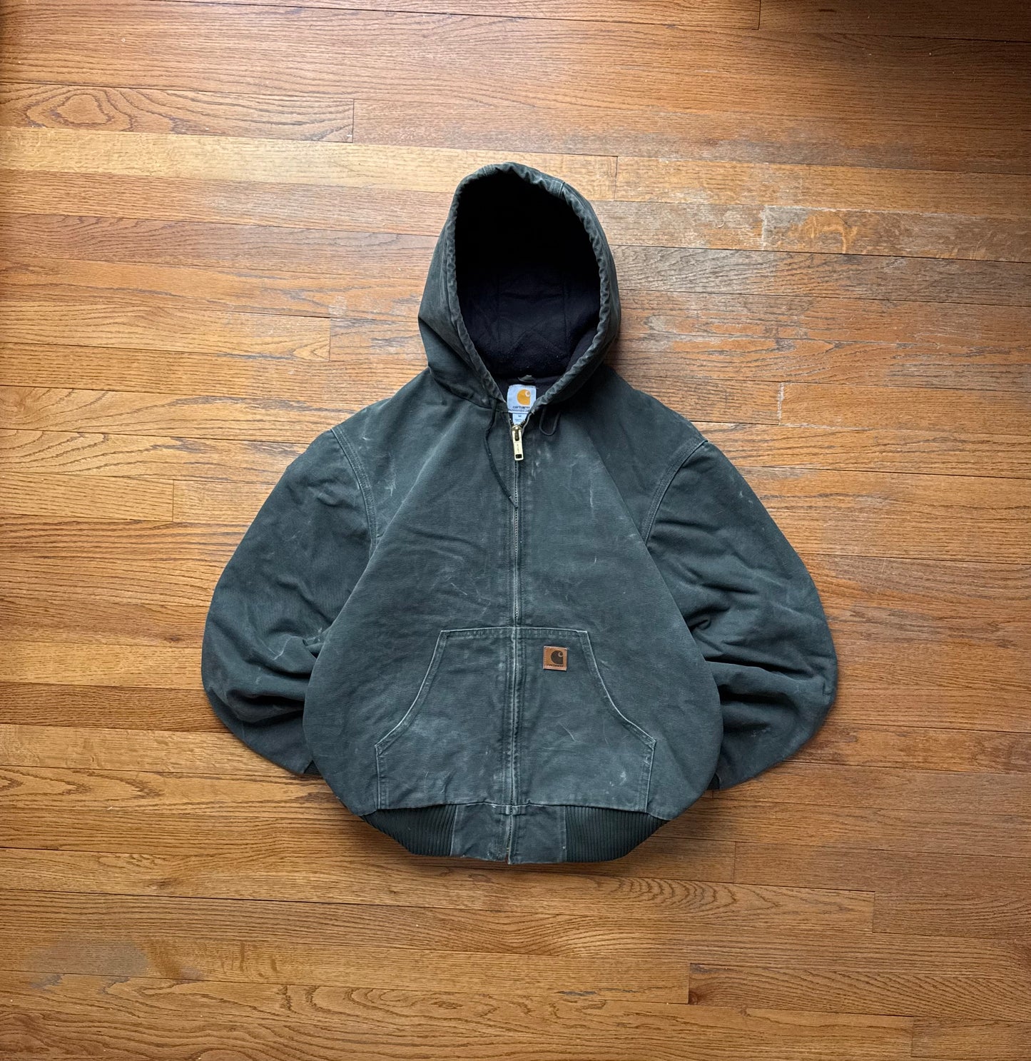 Faded Olive Green Carhartt Active Jacket - Medium